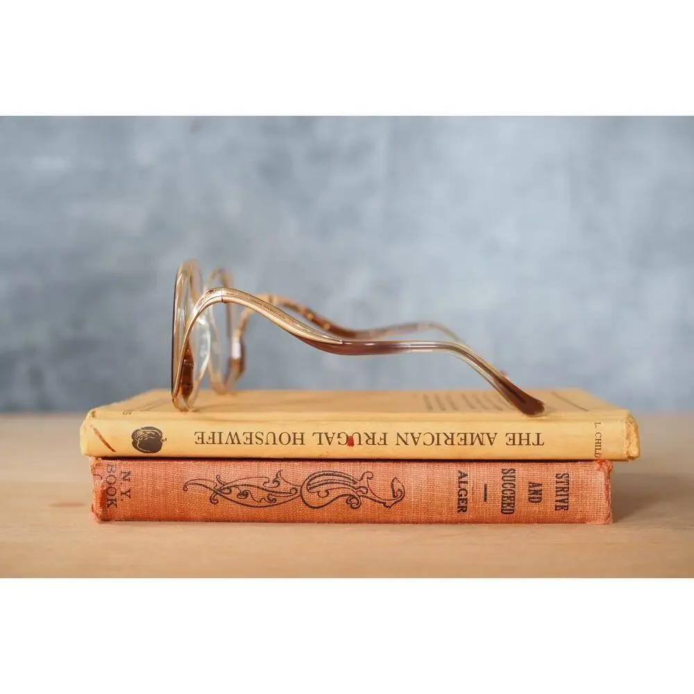 Vintage 1970s Eyeglasses Grandma Chic Boho Festival NOS Jackie O USA 52-15